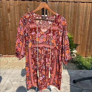 Gigio Floral Boho Dress Boutique Brand